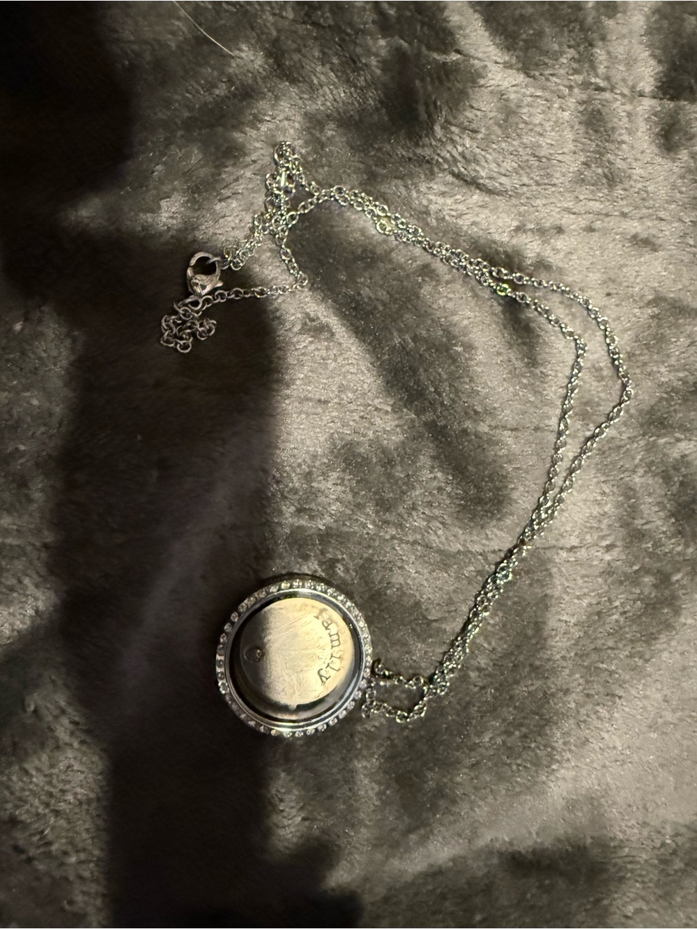 Julia Silver-Tone Round Locket Pendant Necklace - Women's Jewelry